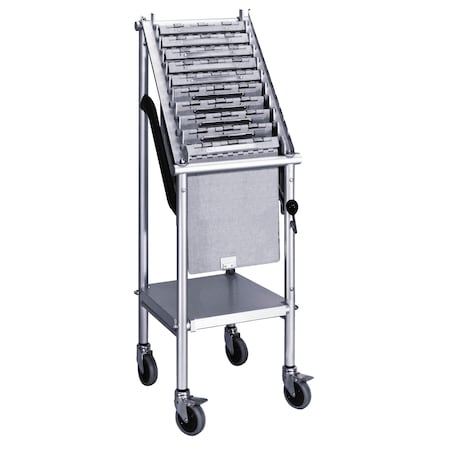Omnimed 1 Tier Wheeled Chart Carrier File Cart 263810